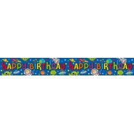 Space Happy Birthday Boy Banner